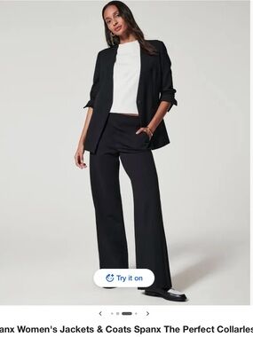 Women’s SPANX Black Perfect Collarless Blazer Size 1X